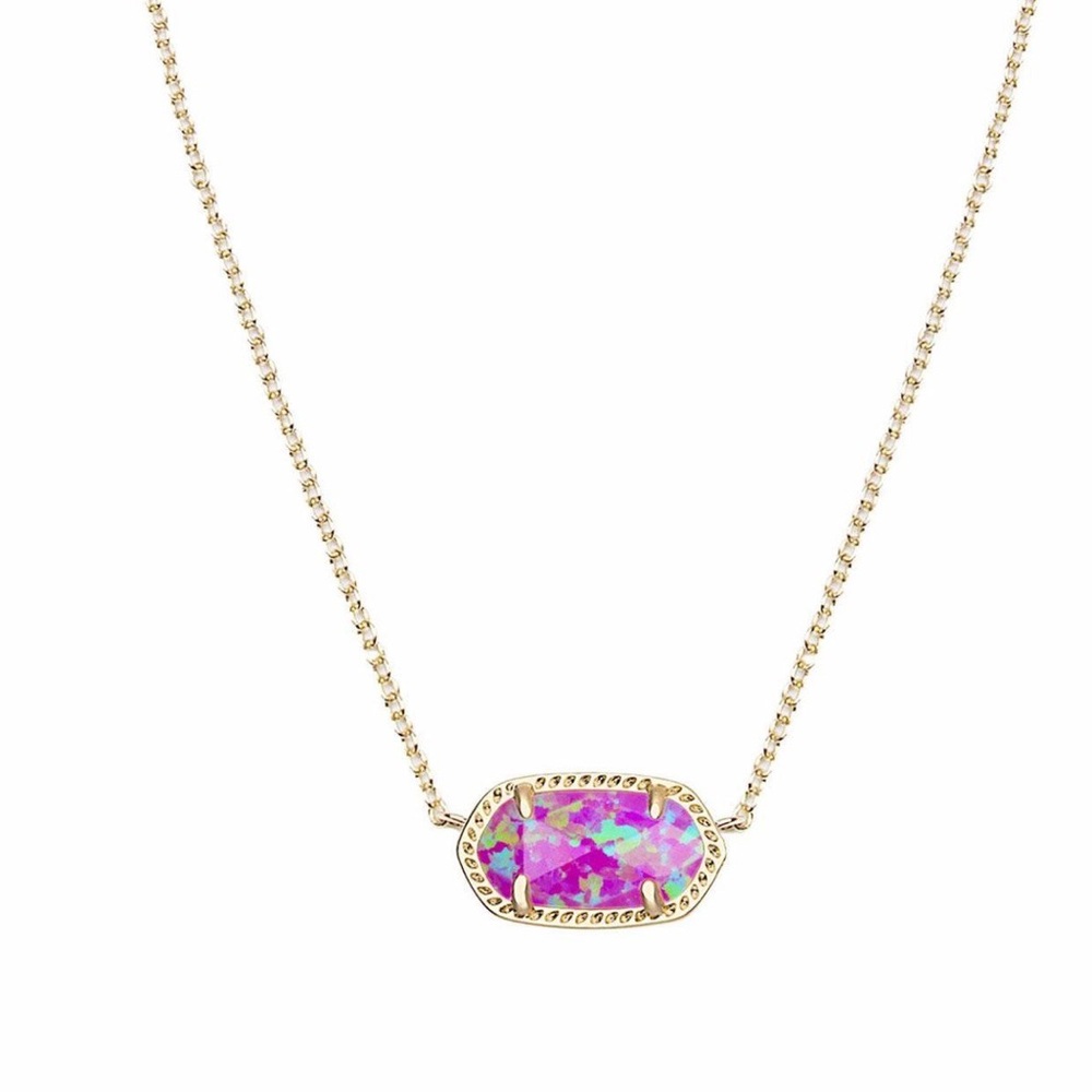 Kendra Scott Elisa Fuchsia Kyocera Opal Necklace